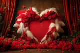 Allenjoy Valentine Boho Love Heart Curtain Photography Backdrop Gbsx-01368