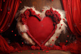 Allenjoy Valentine Boho Love Heart Curtain Photography Backdrop Gbsx-01369