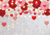 Allenjoy Valentine Hearts Brick Wall Photography Backdrop Gbsx-01268