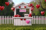 Allenjoy Valentine Kissing Booth Photography Backdrop Gbsx-01308