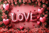 Allenjoy Valentine Love Balloon Roses Photography Backdrop Gbsx-01374