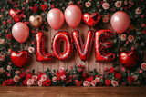 Allenjoy Valentine Love Balloon Roses Photography Backdrop Gbsx-01375