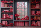 Allenjoy Valentine Love Bookshelf Window Photography Backdrop Gbsx-01401