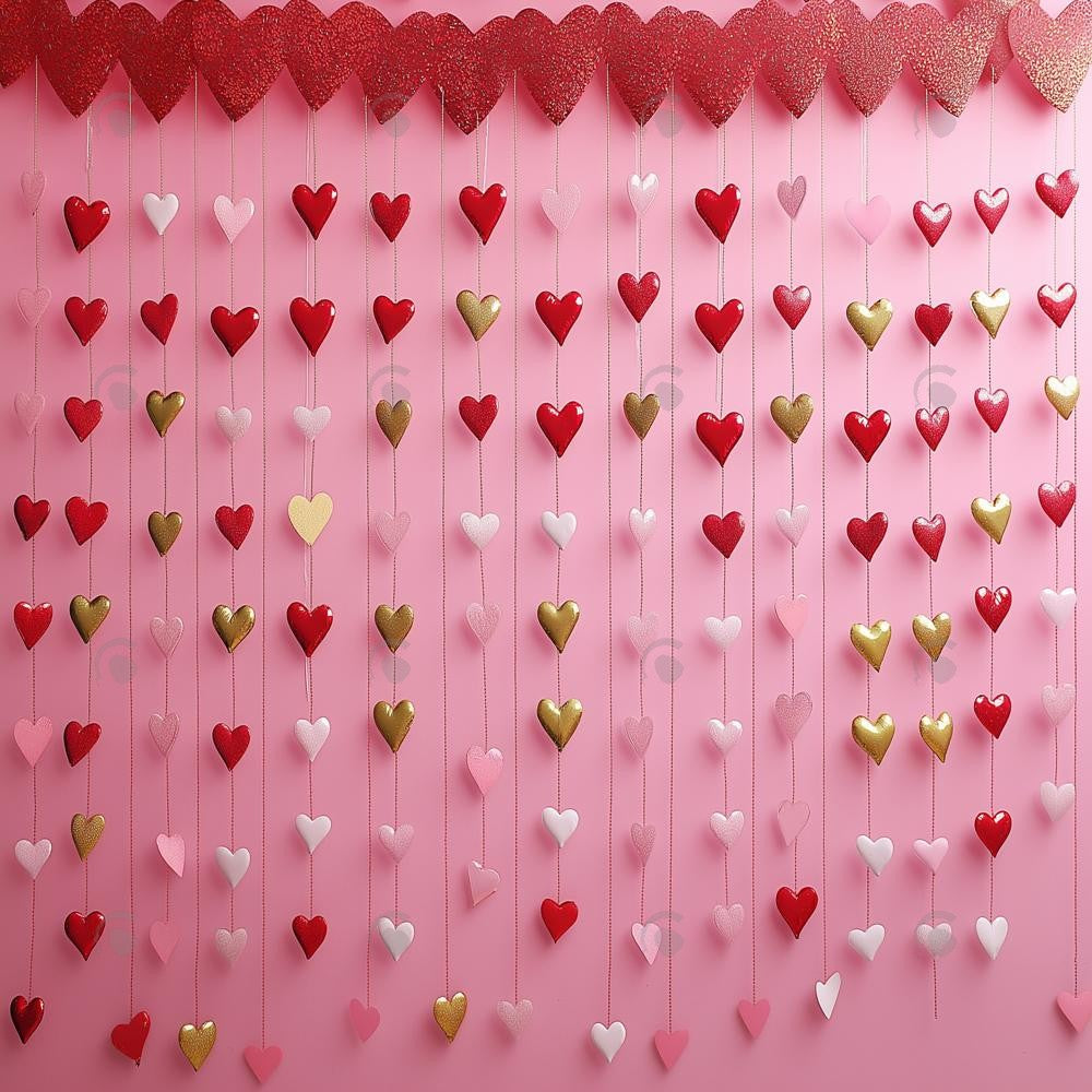 Allenjoy Valentine Love Me Heart Curtains Photography Backdrop Gbsx-01421