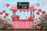 Allenjoy Valentine Painting Kissing Booth Photography Backdrop Gbsx-01398