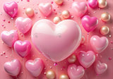 Allenjoy Valentine Pink Heart Balloons Photography Backdrop Gbsx-01242