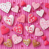 Allenjoy Valentine Pink Heart Gingerbreads Cookies Photography Backdrop Gbsx-01238