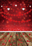 Allenjoy Valentine Red Bokeh Heart Photography Backdrop Gbsx-01278