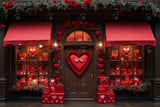 Allenjoy Valentine Red Love Shop Photography Backdrop Gbsx-01360