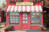 Allenjoy Valentine Red Sweet Shoppe Photography Backdrop Gbsx-01351