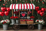 Allenjoy Valentine Rose Flower Cart Photography Backdrop Gbsx-01348