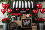 Allenjoy Valentine Rose Flower Cart Photography Backdrop Gbsx-01349