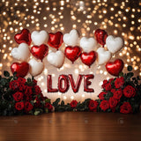 Allenjoy Valentine'S Day Balloons Roses Bokeh Photography Backdrop Gbsx-01232