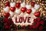 Allenjoy Valentine'S Day Balloons Roses Bokeh Photography Backdrop Gbsx-01232