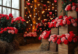 Allenjoy Valentine Wooden Flower Barn Photography Backdrop Gbsx-01289