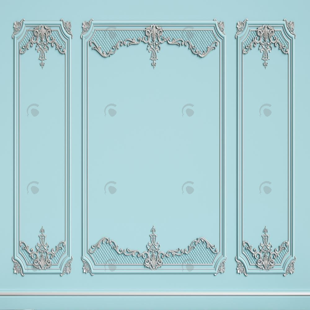 Allenjoy Vintage Blue Panel Wall Photography Backdrop Gbsx-00676