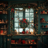 Allenjoy Vintage Green Kitchen Photography Backdrop Gbsx-00365