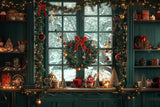 Allenjoy Vintage Green Kitchen Photography Backdrop Gbsx-00365