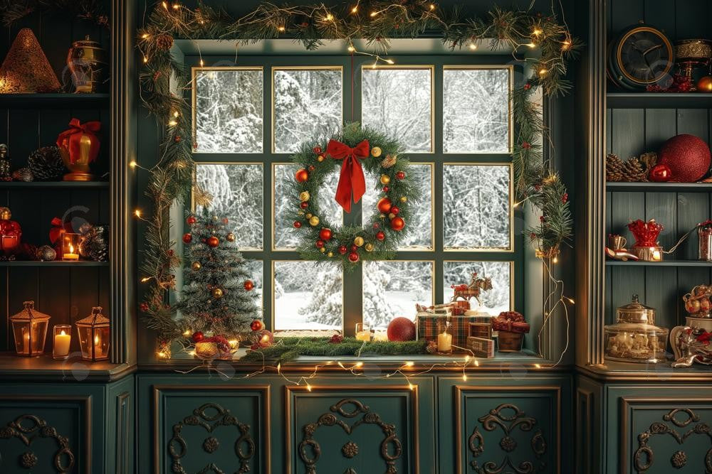 Allenjoy Vintage Green Kitchen Photography Backdrop Gbsx-00366