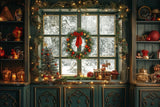 Allenjoy Vintage Green Kitchen Photography Backdrop Gbsx-00366
