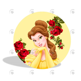 Allenjoy Beauty And The Beast Birthday Party Decoration Round Circle Backdrop Cover Plinth Cylinder Pedestal Cloth Cover