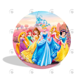 Allenjoy Disney Princess Birthday Party Decoration Round Circle Backdrop Cover Plinth Cylinder Pedestal Cloth Cover