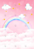 Allenjoy Watercolor Rainbow Sky Photography Backdrop Gbsx-00413