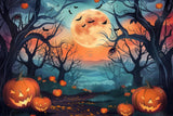 Allenjoy Whimsical Halloween Forest Photography Backdrop Gbsx-00991