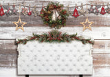 White Christmas Headboard Photography Backdrop GBSX-99960