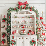 Allenjoy White Christmas Hutch Photography Backdrop Gbsx-00712