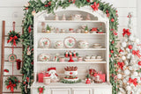 Allenjoy White Christmas Hutch Photography Backdrop Gbsx-00712