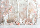 White Fairy Birch Forest Photography Backdrop GBSX-99964