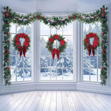 Allenjoy White Winter Wonderland Window Photography Backdrop Gbsx-01081