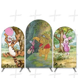 Allenjoy Custom Arch Cover Set For Winnie The Pooh Themed Birthday Party,Cartoon Character Theme Little Animals Arch Backdrop Kit