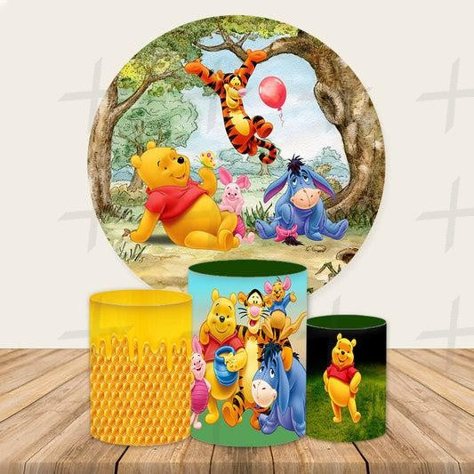 Honey Bear Custom Round Backdrop With Plinths AS-DLZ-0bae81