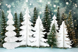 Allenjoy Winter Frosted Forest Photography Backdrop Gbsx-01136