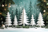 Allenjoy Winter Frosted Forest Photography Backdrop Gbsx-01137