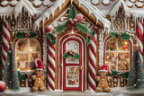 Allenjoy Winter Gingerbread House Photography Backdrop GBSX-00152