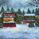 Allenjoy Winter Hot Chocolate Stand Photography Backdrop Gbsx-01189