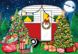 Allenjoy Winter Night Camper Photography Backdrop GBSX-00047