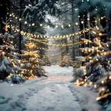 Allenjoy Winter Outdoor Forest Photography Backdrop Gbsx-00377