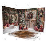 Allenjoy Winter Rustic Barn Room Set Backdrop GBSX-00062&GBSX-00061&GBSX-99900