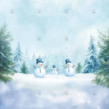 Allenjoy Winter Snowman Family Photography Backdrop Gbsx-01201