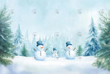 Allenjoy Winter Snowman Family Photography Backdrop Gbsx-01201