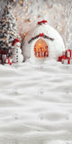 Allenjoy Winter Snowman Ice House Photography Backdrop Gbsx-01281