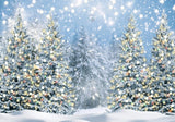 Allenjoy Winter Wonderland Forest Photography Backdrop Gbsx-00597