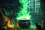 Allenjoy Witch Kitchen Cauldron Photography Backdrop Gbsx-00871