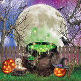 Allenjoy Witch Magical Cauldron Photography Backdrop Gbsx-00604