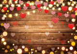 Allenjoy Wooden Bokeh Hearts Photography Backdrop Gbsx-01275