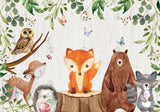 Allenjoy Woodland Animals Photography Backdrop Gbsx-00585